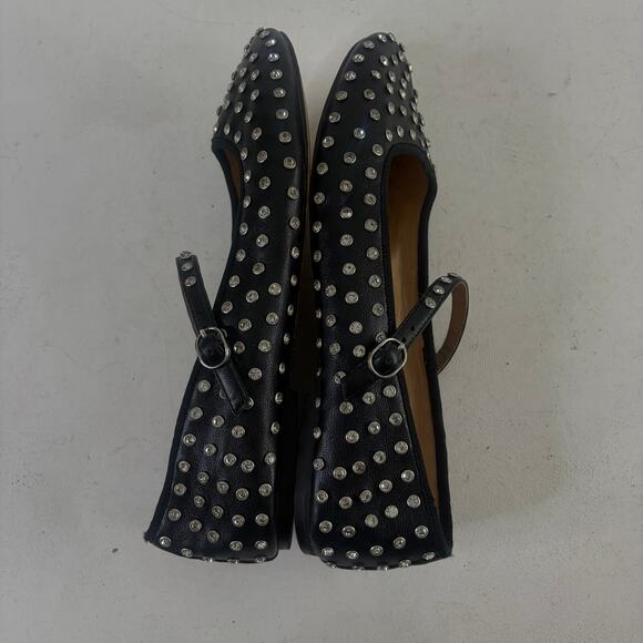 🥀 Steve Madden Vinetta Studded Rhinestone Mary Jane Flats Sz 11 - Picture 7 of 8